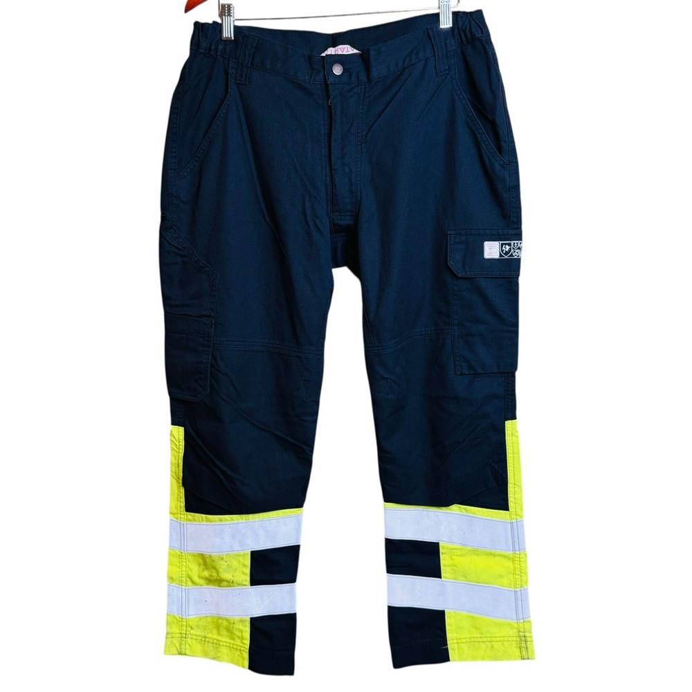 STRATA Cat 2 Men's Cargo Work Pants SFV212 34 Reflective